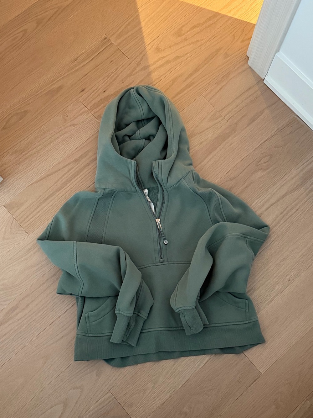 lululemon athletica Olive Green Half-Zip Hoodie
